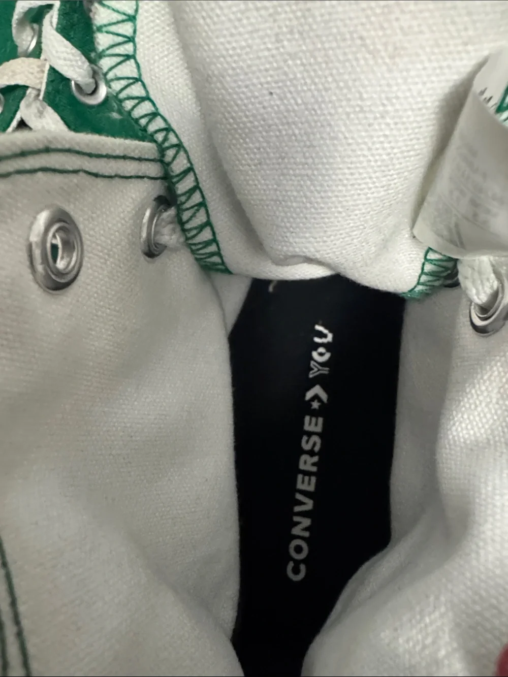 Converse Green Canvas High-Top Sneakers with White Soles